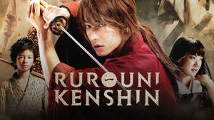 Iconic Scene From Rurouni Kenshin Anime Series Wallpaper