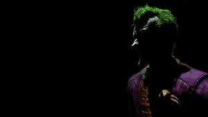 Iconic Silhouette Of Joker In Ultra Hd Black Wallpaper