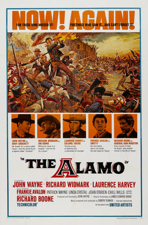 Iconic The Alamo 1960 Movie Poster Wallpaper