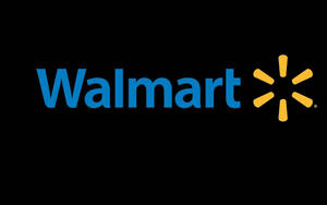 Iconic Walmart Store Logo In Vibrant Black Wallpaper