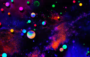 Illuminate Your World With Neon Galaxy Wallpaper
