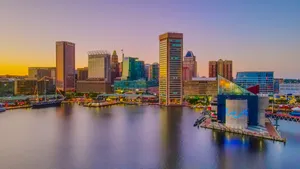 Illuminated Buildings Of Baltimore Wallpaper