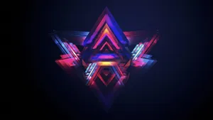 Illuminati Glowing Triangles Wallpaper