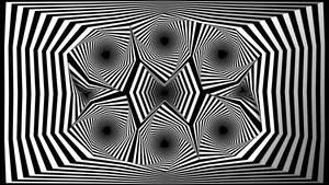 Illusion Black And White Lines Wallpaper