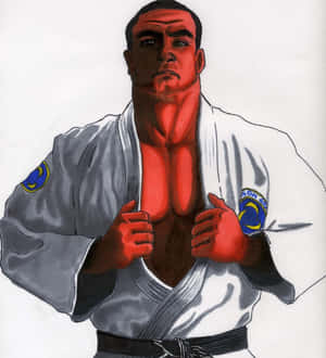 Illustrated Martial Artistin Gi Wallpaper