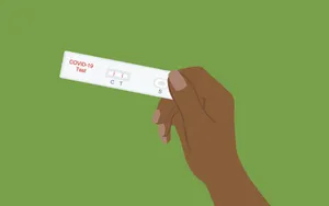 Illustration Of A Swift Covid-19 Test Result Wallpaper