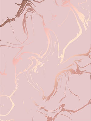 Illustration Rose Gold Marble Wallpaper