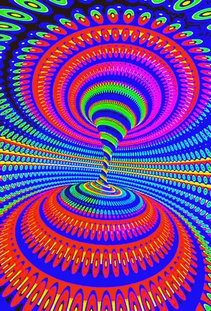 Image A Colourful Illustration Of Dmt Molecule Wallpaper