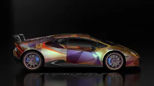 Image A Luxurious Fleet Of Gold Cars Wallpaper