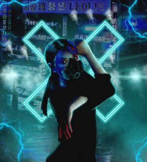 Image Cyberpunk Girl Respiratory Mask Wallpaper