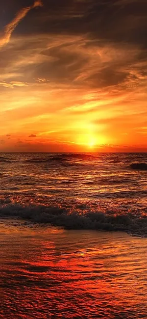 Image “enjoy The Sunset At The Beach With Your Iphone” Wallpaper