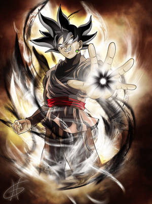 Image Goku Black Transforming In A Dark Aura Wallpaper