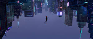 Image Inverted Spider-man From The Spider Verse Movie Wallpaper