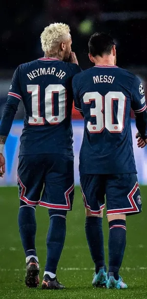 Image Lionel Messi And Neymar Jr: Two Legends Of The Same Sport Wallpaper