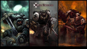 Image “surrounded By Enemies, The Black Templars Space Marines Stand Firm” Wallpaper