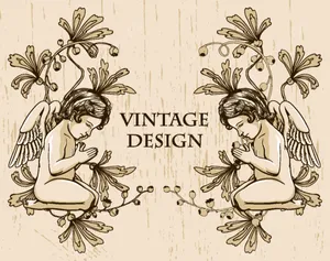 Image Vintage Angel Of Prayer Wallpaper