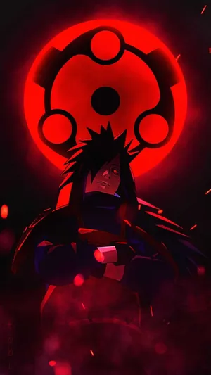 Immense Power Unleashed - Itachi Uchiha's Sharingan Wallpaper