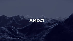 Imposing Amd Logo With A Captivating Wave Effect Wallpaper