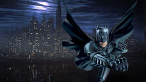 Imposing City Skyline Of Batman City Wallpaper