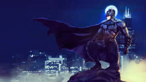 Imposing Skyline Of Batman City Wallpaper