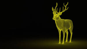 Incredible 3d Deer Model Wallpaper