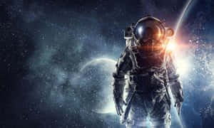 Incredible Astronaut Floating Through Space Wallpaper