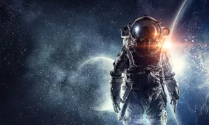 Incredible Astronaut Floating Through Space Wallpaper