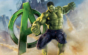 Incredible Hulk Avengers Logo Wallpaper