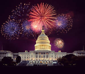 Independence Day Capitol Fireworks Wallpaper