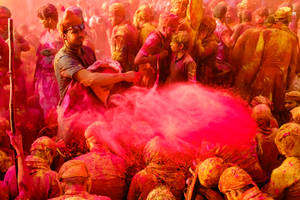 India Holi Amazing Celebrators Wallpaper