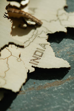 India Map Cutout Piece Wallpaper