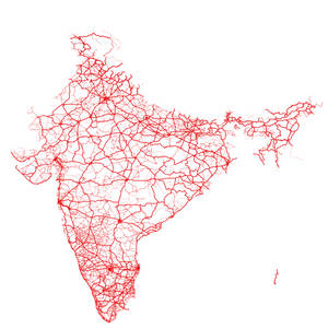 India Map Of Road Network Wallpaper