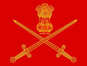 Indian Army Logo Red Background Wallpaper