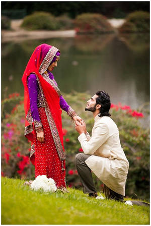 Indian Proposal Couple Wallpaper