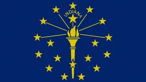 Indiana Flag Zoomed In Wallpaper