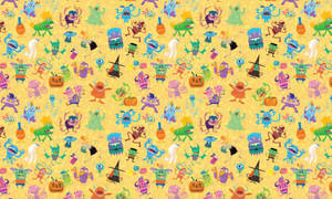 Indie Aesthetic Cartoon Monsters Wallpaper