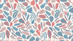 Indie Aesthetic Laptop Leaves Pattern Wallpaper