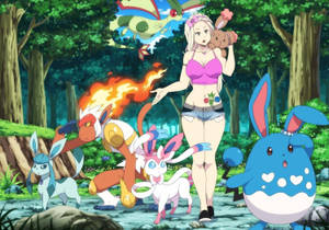 Infernape Pokémon In Forest Wallpaper