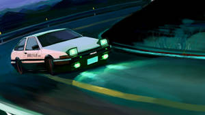 Initial D Japanese Anime Race Car Wallpaper