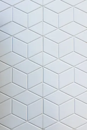Innovative 3d Cube Floor Tile Pattern In Modern Living Room Wallpaper