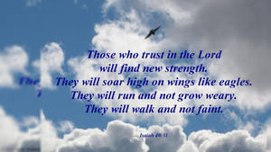 Inspirational Isaiah Verse Scripture From The Bible Wallpaper