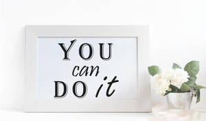 Inspirational Laptop Message In White Frame Wallpaper