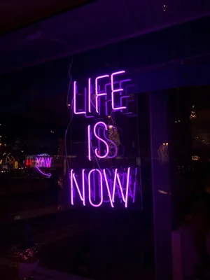 Inspire Your Life With This Glowing Neon Quote Wallpaper