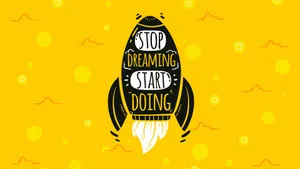 Inspiring Quote On Rocket Wallpaper