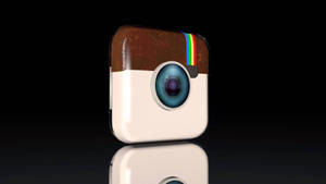 Instagram 3d Brown Logo Wallpaper