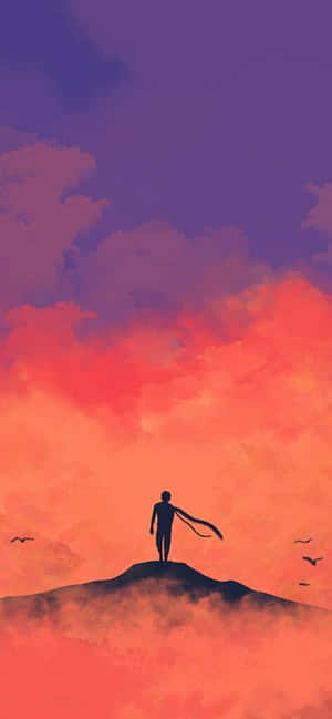 Install Stylish Red Anime Wallpaper On Iphone 11 Wallpaper