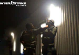 Intense Action In Counter Strike Source Wallpaper