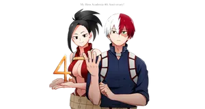 Intense Action In My Hero Academia In Ultra-high Definition Wallpaper