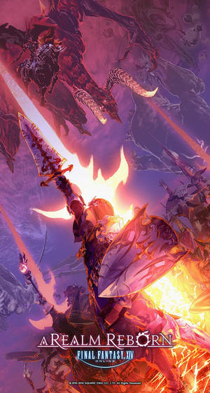 Intense Battle In Final Fantasy Xiv: A Realm Reborn. Wallpaper