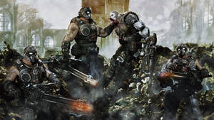 Intense Battle In Gears Of War 4 Wallpaper